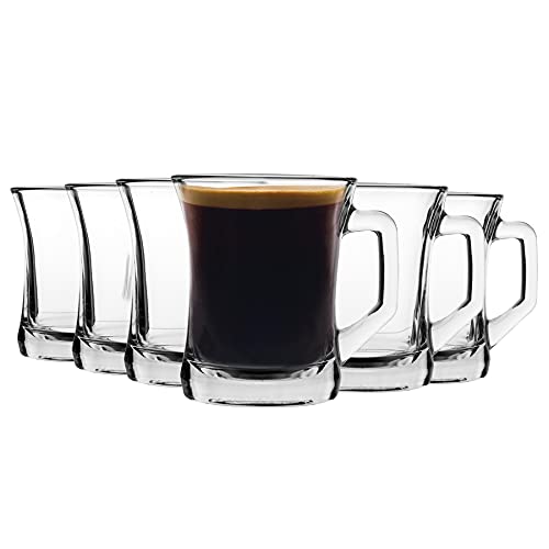 Lav Zen+ Glas Coffee Tassen - 225ml - Klar - Pack Von 12 von Lav