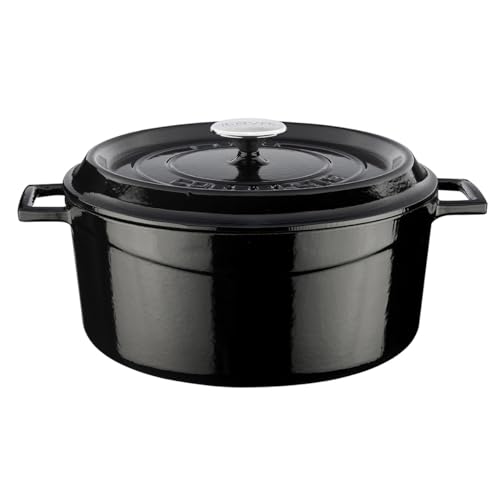 CASSEROLE ROND 280 MM 6.70 LTR LVYTC28K2BL BLACK/BLACK von Lava Cookware