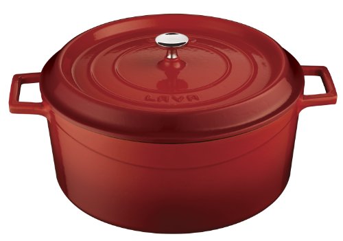 Lava Cookware CASSEROLE ROND 320 MM 10.00 LTR LVYTC32K2R RED/BLACK von Lava Cookware