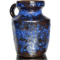 Blau-Braune Keramik Vase Mit Henkel von LavaHaus