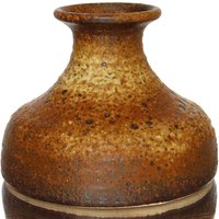 Braune Keramik Vase Mit Fat Lava Glasur von LavaHaus
