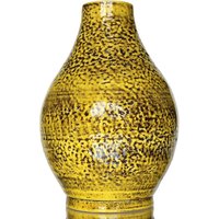 Große Gelb-Braune Keramik Vase von LavaHaus