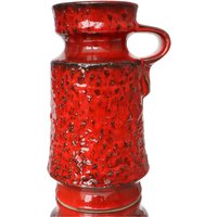 Jasba Keramik Fat Lava Vase in Rot, Modell 171920 von LavaHaus