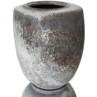 Karlsruhe Majolika Keramik Vase in Grau, Modell 7590 von LavaHaus