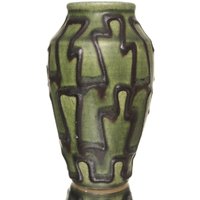 Kleine Ilkra Keramik Vase in Grün, Modell 5/10 von LavaHaus