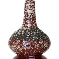 Kreutz Fat Lava Vase in Braun-Weiß, Modell 429 von LavaHaus