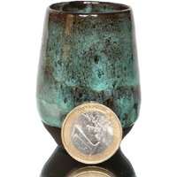Miniatur Keramik Vase in Grün & Braun von LavaHaus