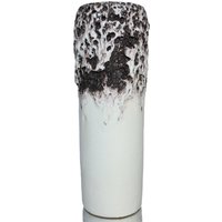 Otto Keramik Vase in Weiß Mit Krustiger Fat Lava Glasur, 1960Er Jahre von LavaHaus