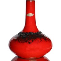 Rote Kreutz Fat Lava Keramik Vase von LavaHaus