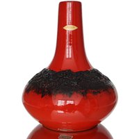 Rote Kreutz Fat Lava Keramik Vase von LavaHaus