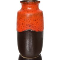 Scheurich Keramik Vase Mit Oranger Lava Glasur, Modell 213-20 von LavaHaus