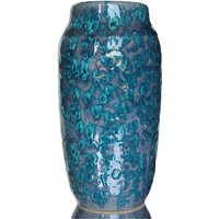 Scheurich Kleine Keramik Vase Mit Melierter Türkis Glasur, Modell 242-22 - West Germany Pottery von LavaHaus