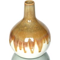 Sgrafo Weiße Porzellan Vase Mit Golddekor, Modell 1977 von LavaHaus