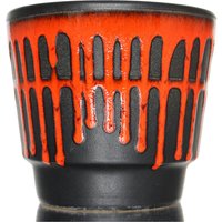 Übertopf Aus Keramik Mit Tropfenförmiger Roter Glasur, Fohr | West Germany von LavaHaus