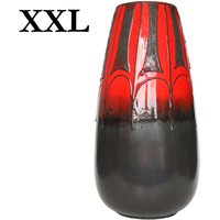 xxl Rote Fohr Bodenvase Mit Fat Lava Glasur 46cm 321-45 von LavaHaus