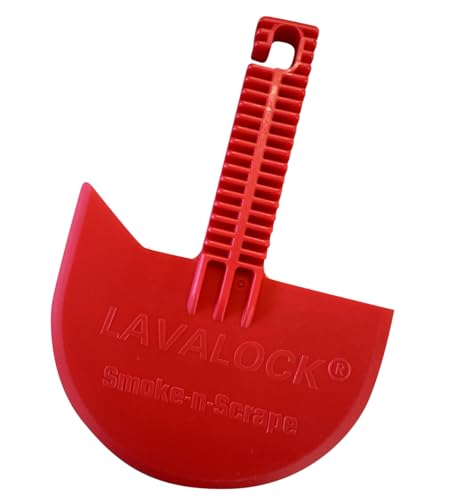 LavaLock Smok-n-Scrape Grill und Smoker Scraper, Rückstandsentferner Reinigungswerkzeug für Weber Kettle, Weber Smokey Mountain, UDS, WSM (Red Smoke-n-Scrape) von LavaLock