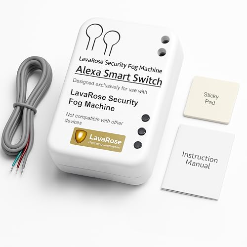 LavaRose Anti-Diebstahl-Sicherheits-Nebelmaschine - Visionblockierender Nebelgenerator zur Abschreckung von Dieben, keine Rückstände, ferngesteuert über Smart Life App oder Fernbedienung (Alexa-Modul) LavaRose Anti-Diebstahl-Sicherheits-Nebelmaschine - Visionblockierender Nebelgenerator zur Abschreckung von Dieben, keine Rückstände, ferngesteuert über Smart Life App oder Fernbedienung (Alexa-Modul) von LavaRose