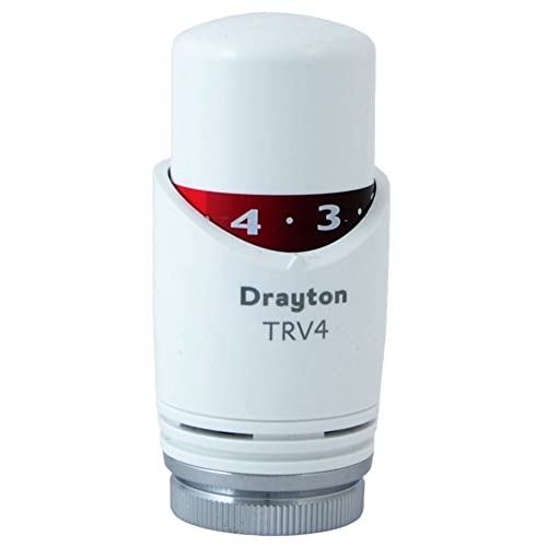 Drayton TRV4 0707007 Ersatz-TRV4-Heizkörperventilkopf, nur für Thermostat-Heizkörper-Ventilkopf, Weiß von LavaTap