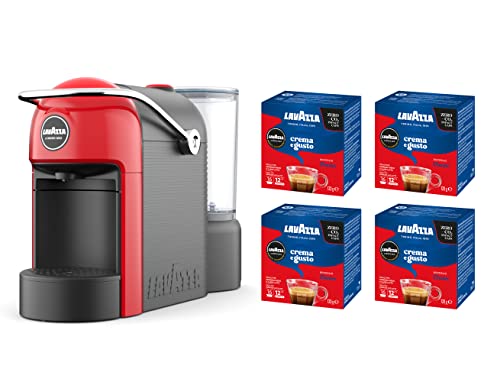 Lavazza A Modo Mio Jolie, Kaffeemaschine mit 64 Kapseln Creme und Geschmack Klassisch im Lieferumfang enthalten, leise, abnehmbare Tasse, automatische Abschaltung, waschbare Komponenten, Rot von Lavazza