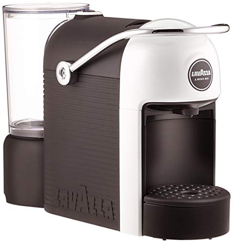 Lavazza, A Modo Mio Jolie&Milk Kaffeemaschine, Kaffee-Kapselmaschine mit Integriertem Milchaufschäumer & Abnehmbarem Rost, Kompatibel mit A Modo Mio Kaffeekapseln, 1250 W, 220-240 V, 50-60 Hz, Weiß von Lavazza