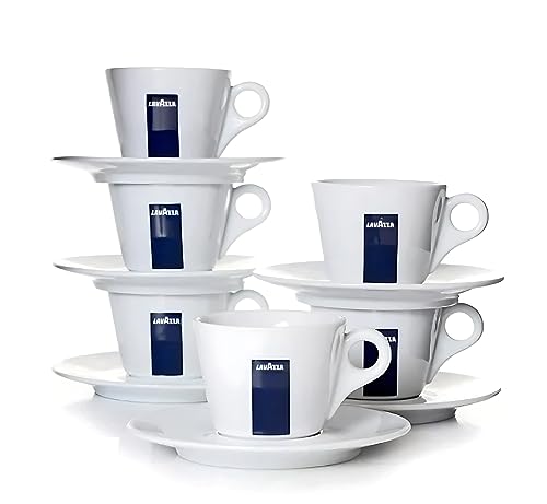 Lavazza Blu Collection Cappuccino Tasse, 6er Pack, Kaffeetasse, Porzellan, Weiß, 165ml, 20002131 von Lavazza