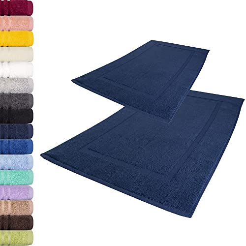 2er Set Badematte 50x80cm, Frottierserie Elena, Navy von Lavea