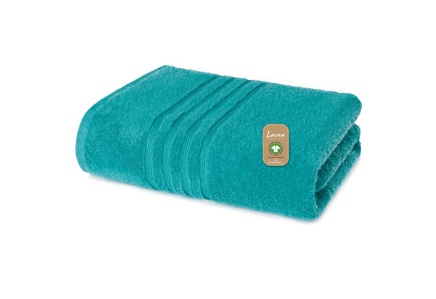 Lavea Handtuch Set Bio-Baumwoll Serie Bali, aus 100% Bio-Baumwolle (70x140cm, 1-St), extra saugstark mit 500g/m² in Wellness-Qualität - Duschtuch von Lavea