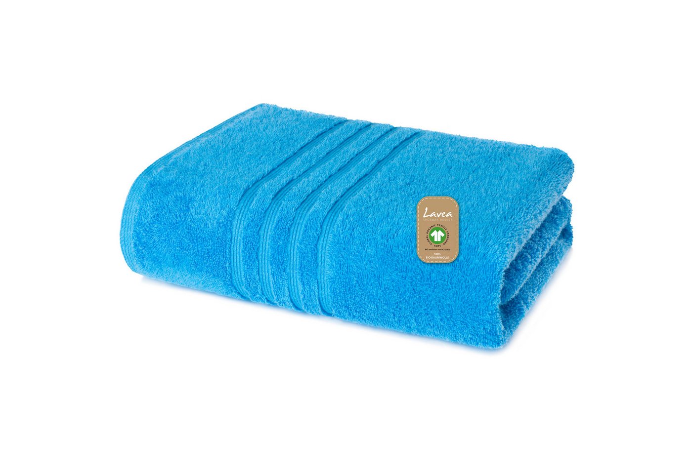 Lavea Handtuch Set Bio-Baumwoll Serie Bali, aus 100% Bio-Baumwolle (70x140cm, 1-St), extra saugstark mit 500g/m² in Wellness-Qualität - Duschtuch von Lavea