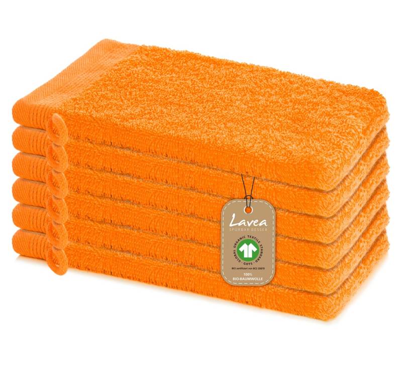 Lavea Handtuch Set Premium Frotteeserie Bali, aus 100% Bio-Baumwolle (16x22cm, 6-St), extra saugstark mit 500g/m² in Wellness-Qualität - Waschhandschuh von Lavea