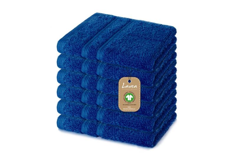 Lavea Handtuch Set Bio-Baumwoll Serie Bali, aus 100% Bio-Baumwolle (30x30cm, 6-St), extra saugstark mit 500g/m² in Wellness-Qualität - Seiftuch von Lavea