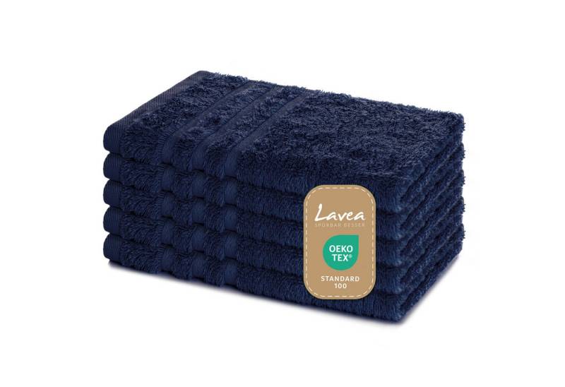 Lavea Handtuch Set Frottierserie Elena, Gästetuch - 100% Baumwolle (Set, 5-St), 500 g/m² Frottier, weich & saugstark, pflegeleicht von Lavea