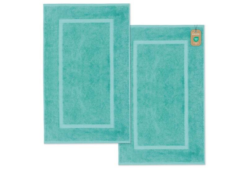 Lavea Handtuch Set saugstarke Frottierserie Elena, aus 100% strapazierfähiger Baumwolle (2-St), Badematte - sanft & saugstark, pflegeleichtes Badematten-Set von Lavea