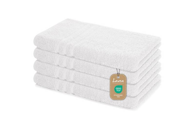 Lavea Handtuch Set saugstarke Frottierserie Elena, aus 100% strapazierfähiger Baumwolle (50x100cm, 4-St), Handtücher - einzigartig weicher Frottee für jeden Hauttyp geeignet von Lavea
