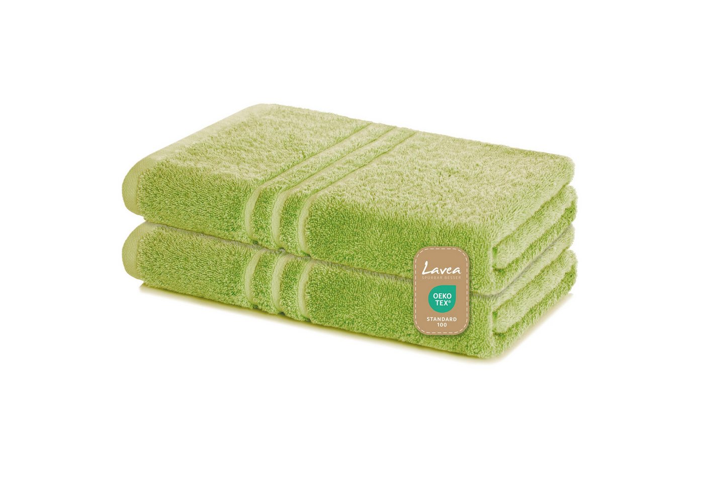 Lavea Handtuch Set saugstarke Frottierserie Elena, aus 100% strapazierfähiger Baumwolle (70x140cm, 2-St), Duschtücher – weich mit 500g/m², pflegeleichtes Duschtuch-Set von Lavea
