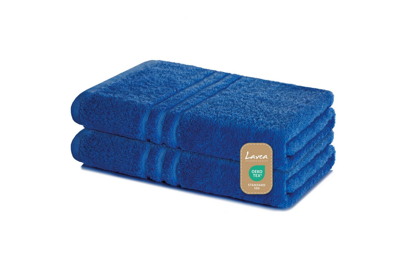 Lavea Handtuch Set saugstarke Frottierserie Elena, aus 100% strapazierfähiger Baumwolle (70x140cm, 2-St), Duschtücher – weich mit 500g/m², pflegeleichtes Duschtuch-Set von Lavea