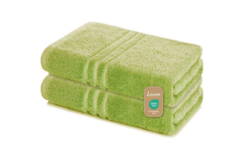 Lavea Handtuch Set saugstarke Frottierserie Elena, aus 100% strapazierfähiger Baumwolle (80x200cm, 2-St), Saunatuch - angenehmes Hautgefühl bei jedem Sauna-Gang - 500g/m² von Lavea