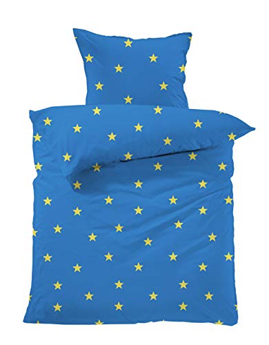 Lavea Kinderbettwäsche Set - Linus Kids 100 x 135cm + 40 x 60cm. Design: Sterne - Farbe: Blau 100% Baumwolle. Hochwertig mit Reißverschluss. GOTS/Bio Zertifiziert. Lavea Kinderbettwäsche Set - Linus Kids 100 x 135cm + 40 x 60cm. Design: Sterne - Farbe: Blau 100% Baumwolle. Hochwertig mit Reißverschluss. GOTS/Bio Zertifiziert. von Lavea