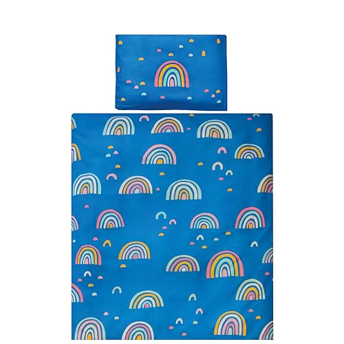 Lavea Kinderbettwäsche Set Louisa - Regenbogen 100 x 135cm + 40 x 60cm 100% Baumwolle - Hochwertig mit Reißverschluss von Lavea