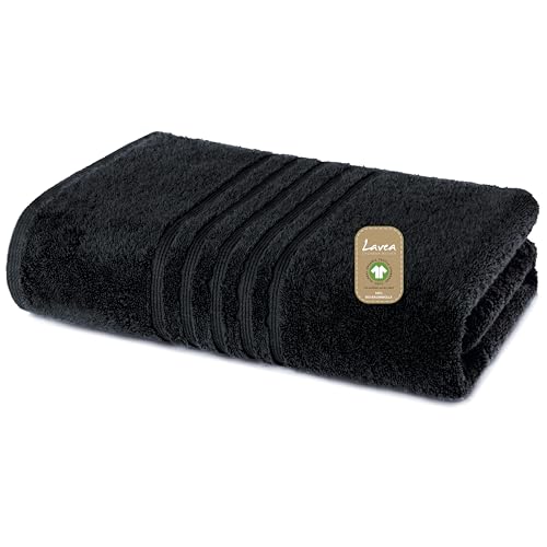 Lavea Saunatuch XXL, Schwarz, 80 x 220 cm Premium Frotteeserie Bali | GOTS Zertifiziert, 100% Bio Baumwolle Lavea Saunatuch XXL, Schwarz, 80 x 220 cm Premium Frotteeserie Bali | GOTS Zertifiziert, 100% Bio Baumwolle von Lavea