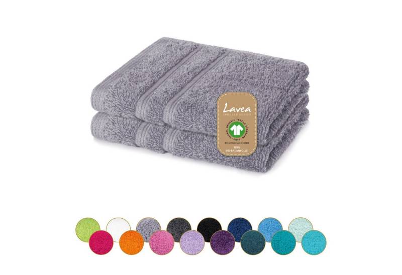 Lavea Seiftuch Bali Seiflappen 30x30 cm, Weiches Bio-Baumwollfrottee (Set, 2-St), pflegeleicht, GOTS-zertifiziert, extra saugstark mit 500g/m² von Lavea