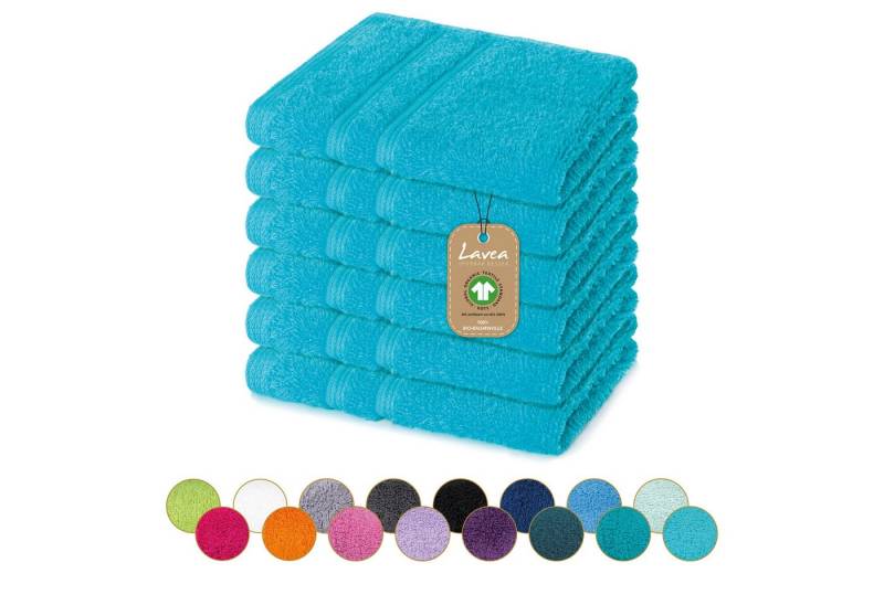 Lavea Seiftuch Bali Seiflappen 30x30 cm, Weiches Bio-Baumwollfrottee (Set, 2-St), pflegeleicht, GOTS-zertifiziert, extra saugstark mit 500g/m² von Lavea