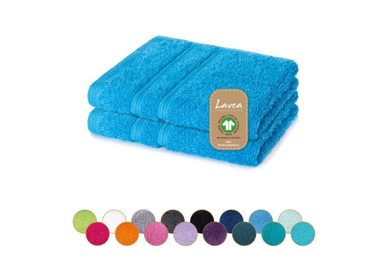 Lavea Seiftuch Bali Seiflappen 30x30 cm, Weiches Bio-Baumwollfrottee (Set, 2-St), pflegeleicht, GOTS-zertifiziert, extra saugstark mit 500g/m² von Lavea