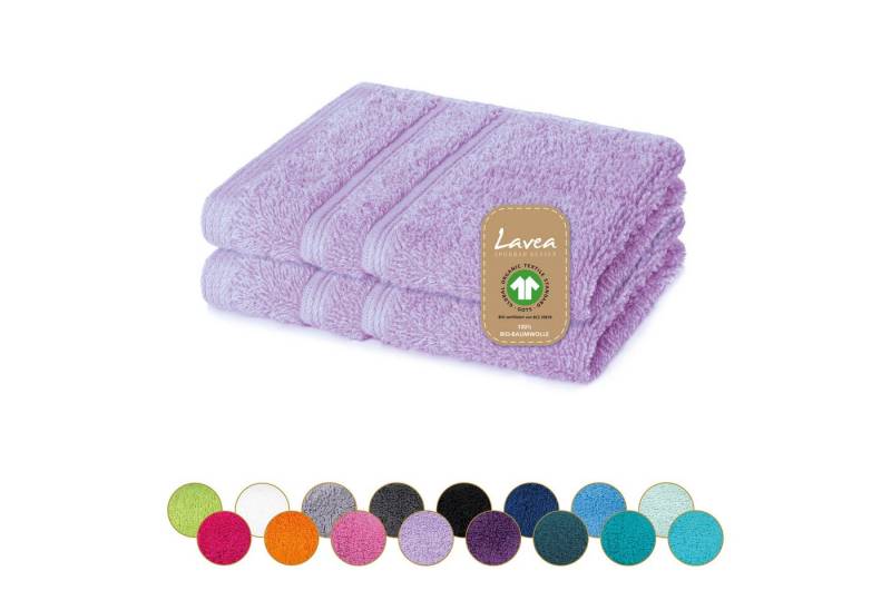 Lavea Seiftuch Bali Seiflappen 30x30 cm, Weiches Bio-Baumwollfrottee (Set, 2-St), pflegeleicht, GOTS-zertifiziert, extra saugstark mit 500g/m² von Lavea