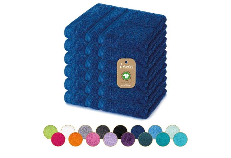 Lavea Seiftuch Bali Seiflappen 30x30 cm, Weiches Bio-Baumwollfrottee (Set, 6-St), pflegeleicht, GOTS-zertifiziert, extra saugstark mit 500g/m² von Lavea