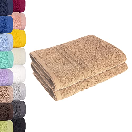 Lavea Saunatuch Saunahandtuch 80x200cm - 2er Set, Cappuccino, 500gr/m², 100% Baumwolle Lavea Saunatuch Saunahandtuch 80x200cm - 2er Set, Cappuccino, 500gr/m², 100% Baumwolle von Lavea