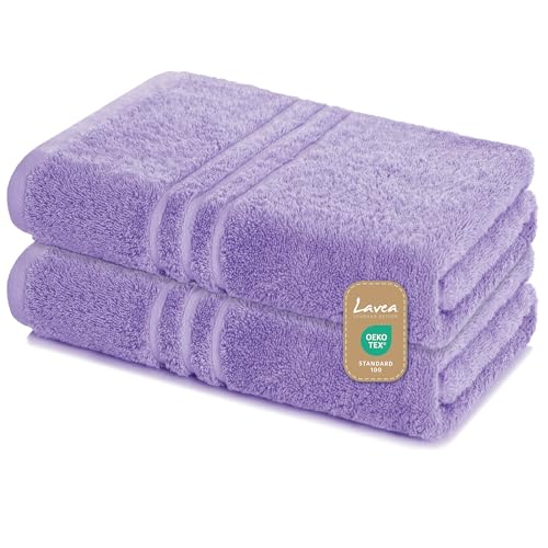 Lavea Saunatuch Saunahandtuch 80x200cm - 2er Set, Lavendel, 500gr/m², 100% Baumwolle Lavea Saunatuch Saunahandtuch 80x200cm - 2er Set, Lavendel, 500gr/m², 100% Baumwolle von Lavea