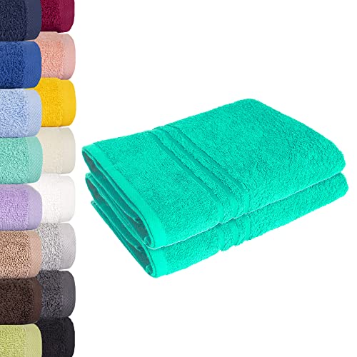 Lavea Saunatuch Saunahandtuch 80x200cm - 2er Set, Türkis, 500gr/m², 100% Baumwolle Lavea Saunatuch Saunahandtuch 80x200cm - 2er Set, Türkis, 500gr/m², 100% Baumwolle von Lavea