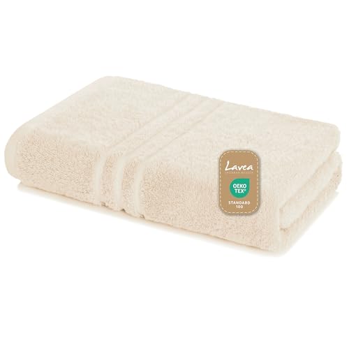 Lavea Saunatuch Saunahandtuch 80x200cm - Creme, 500gr/m², 100% Baumwolle Lavea Saunatuch Saunahandtuch 80x200cm - Creme, 500gr/m², 100% Baumwolle von Lavea
