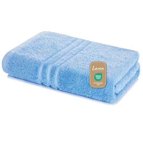 Lavea Saunatuch Saunahandtuch 80x200cm - Delphinblau, 500gr/m², 100% Baumwolle Lavea Saunatuch Saunahandtuch 80x200cm - Delphinblau, 500gr/m², 100% Baumwolle von Lavea