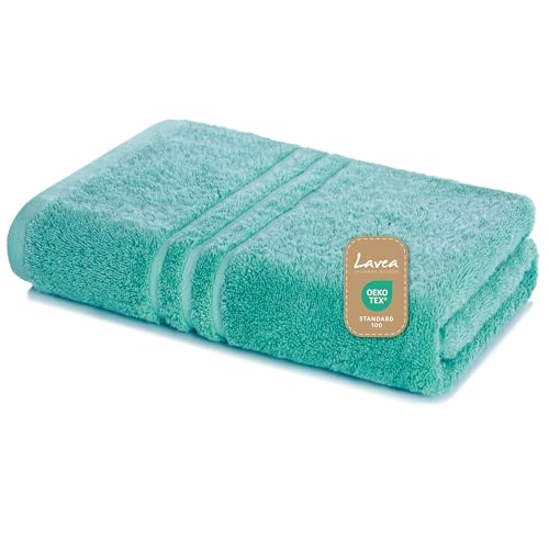 Lavea Saunatuch Saunahandtuch 80x200cm - Türkis, 500gr/m², 100% Baumwolle Lavea Saunatuch Saunahandtuch 80x200cm - Türkis, 500gr/m², 100% Baumwolle von Lavea